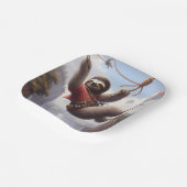 Assiettes En Carton Sloth Ziplining (Angulaire)