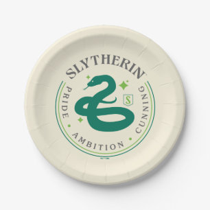 Assiettes En Carton SLYTHERIN™ Insigne de fierté de la Maison du serpe