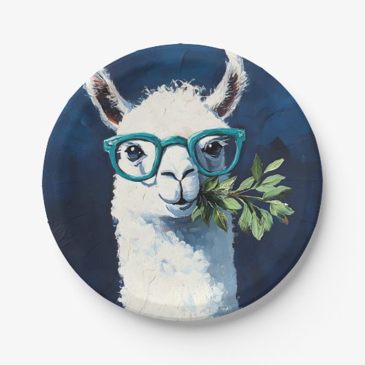 Assiettes En Carton Smarty Llama Chic (Devant)