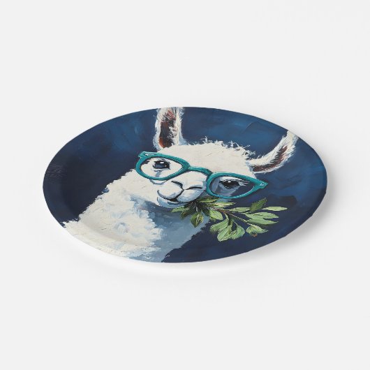 Assiettes En Carton Smarty Llama Chic (Angle)