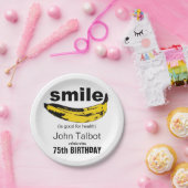 Assiettes En Carton Smile est bon 75e anniversaire de fête Plaque papi (Fête)