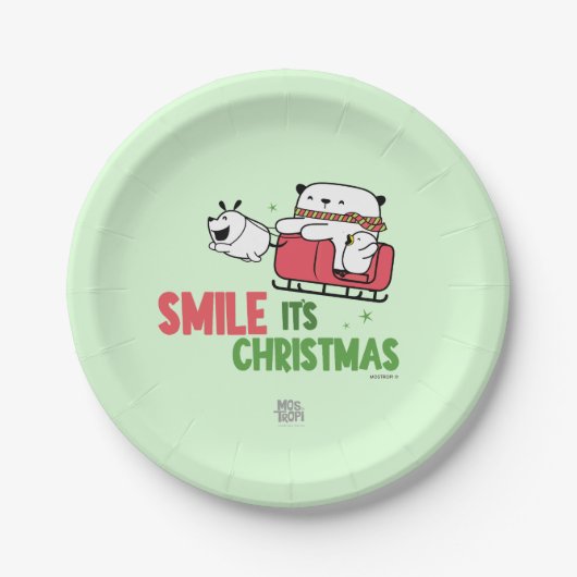 Assiettes En Carton | Smile, it's Christmas (Devant)