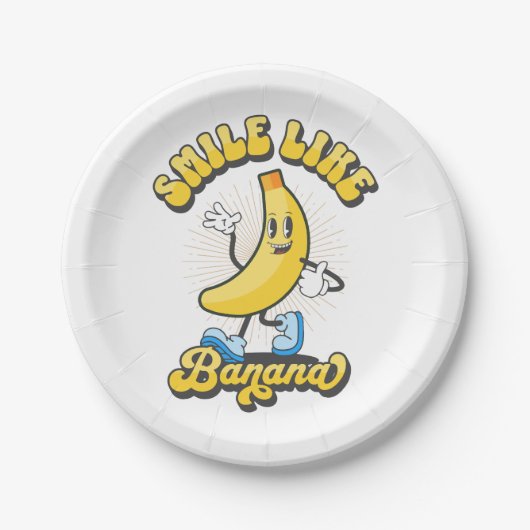 Assiettes En Carton Smile Like Banana (Devant)