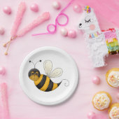 Assiettes En Carton Smiling Bee Fun Bumblebee Character (Fête)