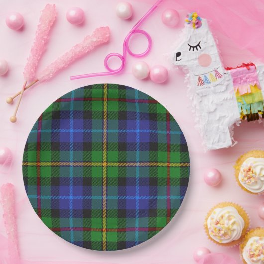 Assiettes En Carton Smith Clan Scottish Tartan Plaid Motif (Fête)