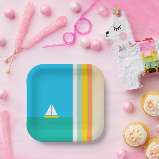 Assiettes En Carton Smooth Sailin Paper Plate (Fête)