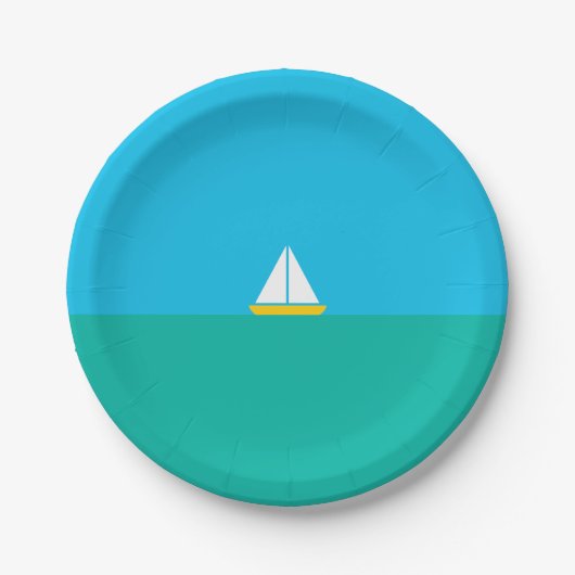 Assiettes En Carton Smooth Sailin Party Plates (Devant)