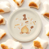 Assiettes En Carton S'more Amusants 1er Anniversaire Plaques papier fê
