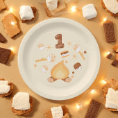 Assiettes En Carton S'more Amusants 1er Anniversaire Plaques papier fê