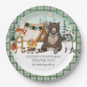 Assiettes En Carton S'more Camping Ours Fox Raccoon Bonfire Anniversai (Devant)