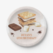 Assiettes En Carton S'mores fête d'anniversaire (Devant)