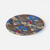 Assiettes En Carton Snake Skin Pattern (Angle)