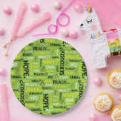 Assiettes En Carton Snarky Grinch | Grinch Snarky modèle de phrase (Fête)