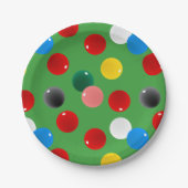 Assiettes En Carton Snooker Player Anniversaire Party (Devant)