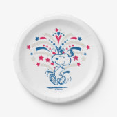 Assiettes En Carton Snoopy 4 juillet Danse (Devant)