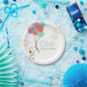 Assiettes En Carton Snoopy et ballons 1er anniversaire (Fête)