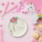 Assiettes En Carton Snoopy et Ballons Anniversaire (Fête)