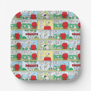 Assiettes En Carton Snoopy et ses frères Andy & Olaf