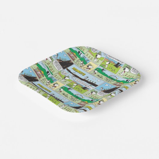 Assiettes En Carton Snoopy & Friends | Go Camping (Angulaire)