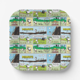 Assiettes En Carton Snoopy & Friends   Go Camping