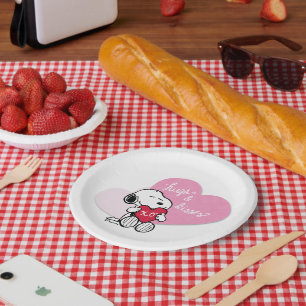 Assiettes En Carton Snoopy Hugs & Kisses