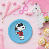 Assiettes En Carton Snoopy "Joe Cool" debout (Fête)