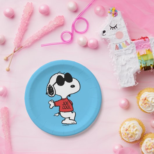 Assiettes En Carton Snoopy "Joe Cool" debout (Fête)