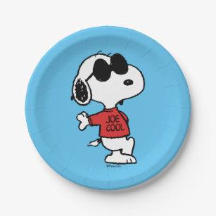 Assiettes En Carton Snoopy "Joe Cool" debout