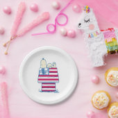 Assiettes En Carton Snoopy sur 4 juillet Dog House (Fête)