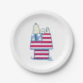 Assiettes En Carton Snoopy sur 4 juillet Dog House (Devant)