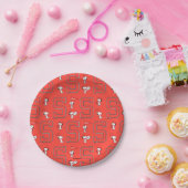 Assiettes En Carton Snoopy Varsity Motif sportif (Fête)