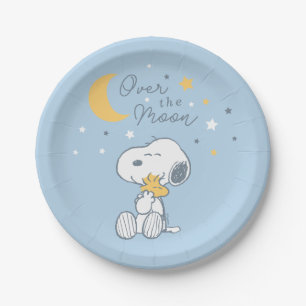 Assiettes En Carton Snoopy & Woodstock Fête Prénatale Over the Moon