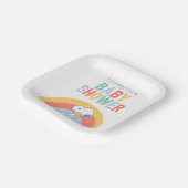 Assiettes En Carton Snoopy & Woodstock Rainbow Baby Shower Paper Plate (Angulaire)