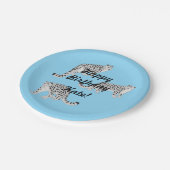 Assiettes En Carton Snow Leopards (Angle)