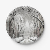 Assiettes En Carton Snow Urban Christmas à Brooklyn (Devant)