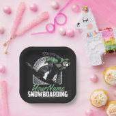 Assiettes En Carton Snowboarding (Fête)