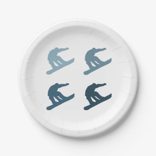 Assiettes En Carton Snowboarding extrême