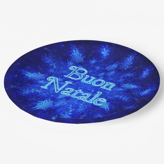Assiettes En Carton Snowburst - Buon Natale (Angle)
