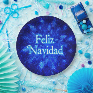 Assiettes En Carton Snowburst - Feliz Navidad