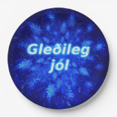 Assiettes En Carton Snowburst - Gleðileg Jól (Devant)