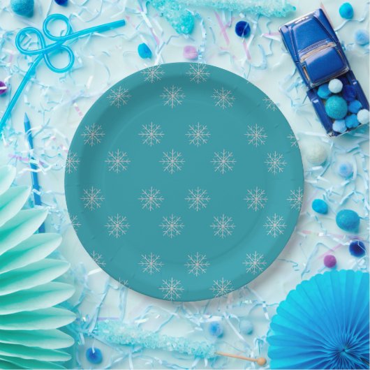 Assiettes En Carton Snowflake (Fête)