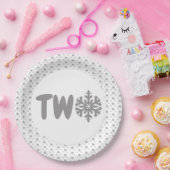 Assiettes En Carton Snowflake 2e anniversaire (Fête)