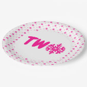 Assiettes En Carton Snowflake 2e plaque papier d'anniversaire (Angle)