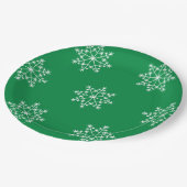 Assiettes En Carton Snowflake Noël Green Design Noël Fête (Angle)
