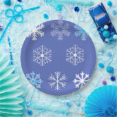Assiettes En Carton Snowflakes du soir (Fête)