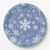 Assiettes En Carton Snowflakes Personnaliser graphique Arrière - plan (Devant)