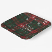 Assiettes En Carton Snowflakes Plaid Motif hiver personnalisé (Angulaire)