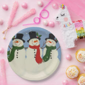 Assiettes En Carton Snowman (Fête)