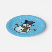 Assiettes En Carton Snowman (Angle)