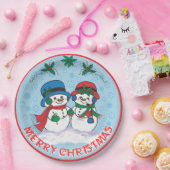 Assiettes En Carton Snowman (Fête)
